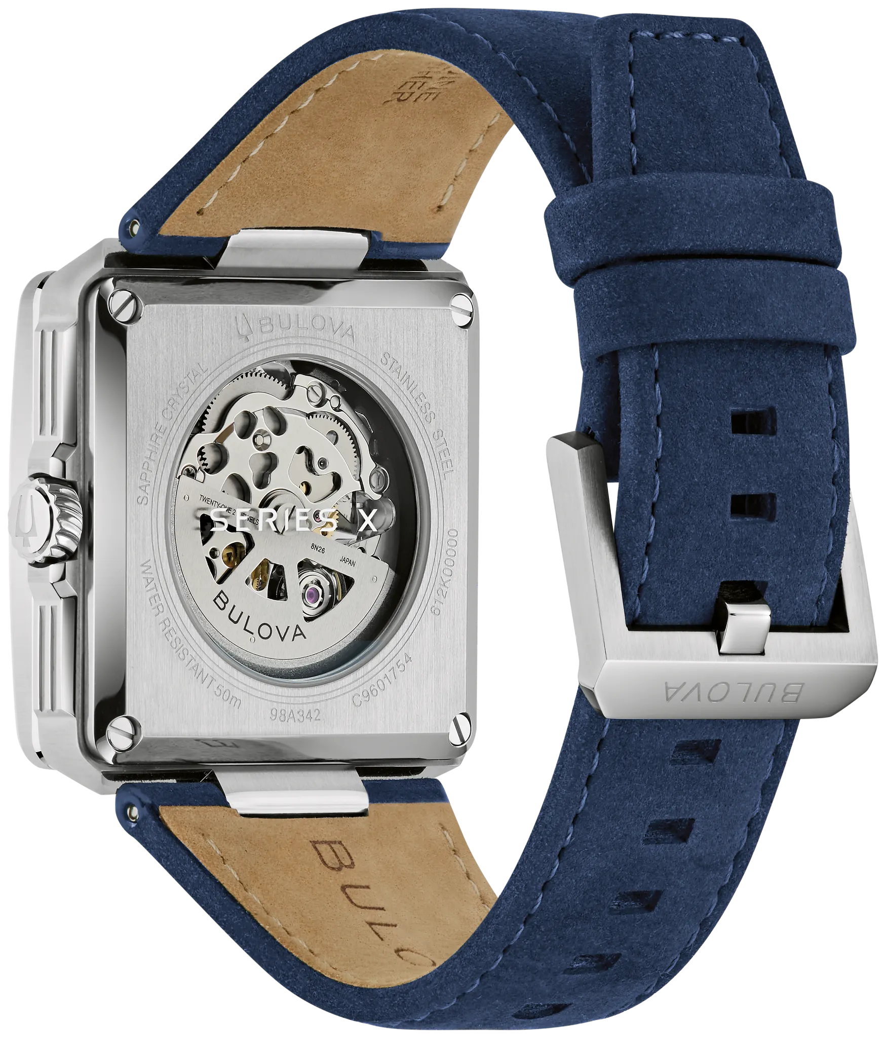Blue Dial Leather Strap Series X 98A342 | Bulova
